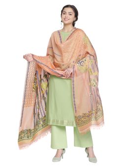 Shingora - Plain Woven Tencel Metallic Suit Co-Ord (Set of 3)