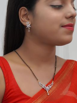 Niscka - Gold Plated Mangalsutra with CZ Stones