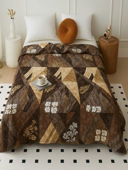 Threadwear - Brown Silky Touch Premium Super Soft Cozy Bed Blanket (Double)