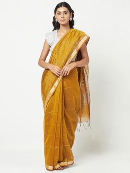 Fabindia - Cotton Silk Chanderi Saree Without Blouse