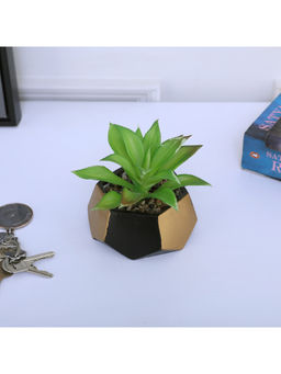 HomeTown - Ceramic Hexa Faux Bonsai, Multicolor