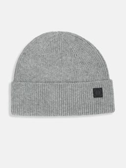 Bruun & Stengade - Men Grey Solid Beanie Cap