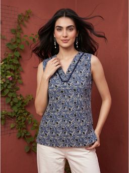 Mamicha - Grey-Blue Imar Top