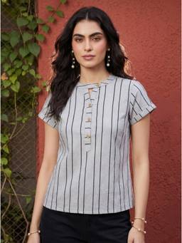 Mamicha - Grey Diya Top