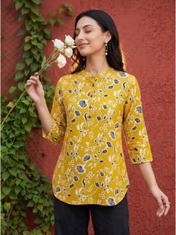 Mamicha - Mustard Lyra Tunic Top