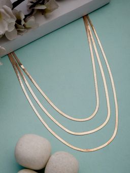 NVR - Womens Rose Gold-Plated Minimal Layered Chain