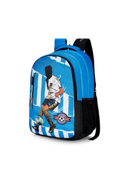 Nasher Miles - Blue Football Club Backpack with 3 Compartment and Rain Cover
