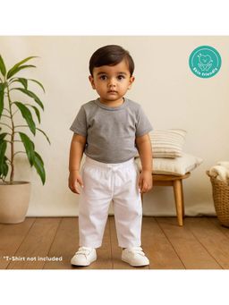 Kids of Greendeer - Boys White Solid Trouser