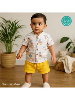 Kids of Greendeer - Boys White Printed Shirt