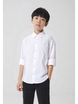CHARCHIT - Boys White Embellished Shirt