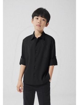 CHARCHIT - Boys Black Embellished Shirt