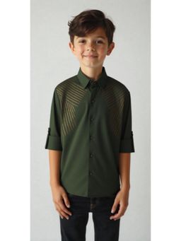 CHARCHIT - Boys Green Embellished Shirt