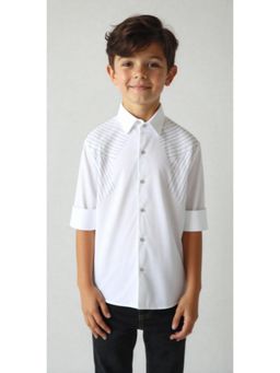 CHARCHIT - Boys White Embellished Shirt