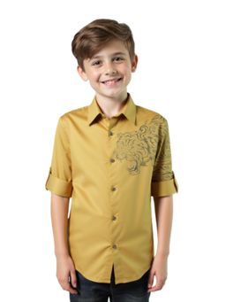 CHARCHIT - Boys Yellow Printed Shirt