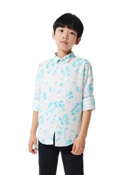 CHARCHIT - CAVIO Boys Green Floral Shirt