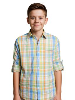 CHARCHIT - CAVIO Boys Multi-Color Checks Shirt