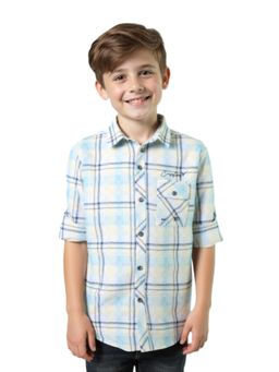 CHARCHIT - CAVIO Boys Blue Checks Shirt