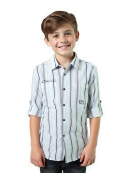CHARCHIT - CAVIO Boys Blue Stripes Shirt