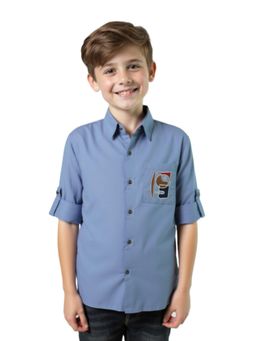 CHARCHIT - CAVIO Boys Blue Printed Shirt