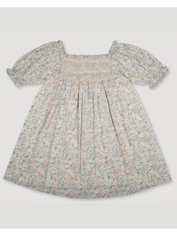 EARLY SUNDAY - Girls Blue Floral Knee Length Dress