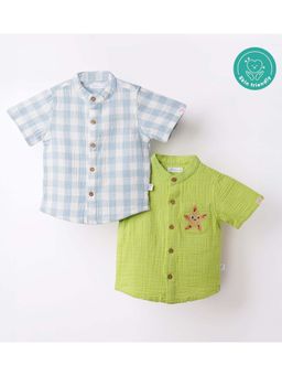 Kids of Greendeer - Kids of Multi-Colordeer Boys Multi-Color Printed Shirts (Pack of 2)