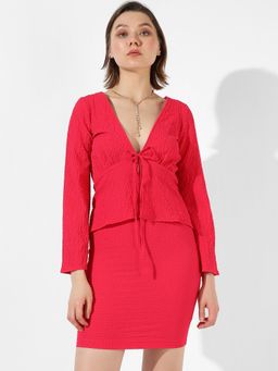PINACOLADA - Women Red Solid Regular Fit Dress