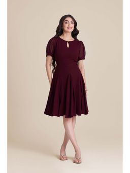 Torsha - Burgundy Muse Mini Dress