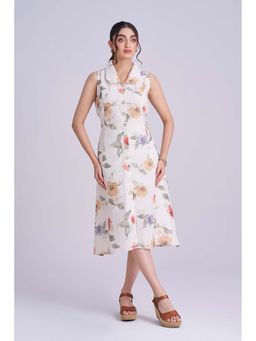 Torsha - Multicolour Linen Meadow Dress