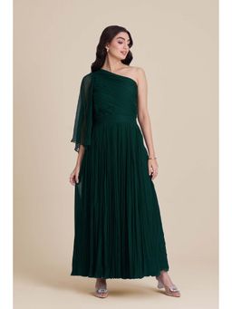 Torsha - Green Willow One-Shoulder Maxi Dress