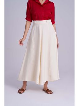 Torsha - White Pearl Line Skirt