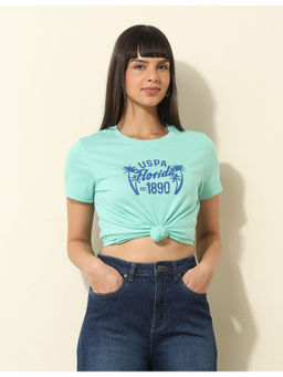 U.S. POLO ASSN. - Regular Fit Brand Printed T-Shirt Green