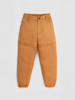 Somersault - Brown Cotton Twill Joggers