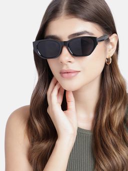 Carlton London - Women UV Protected Black Lens Square Sunglasses (54)