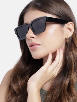 Carlton London - Women UV Protected Black Lens Square Sunglasses (53)