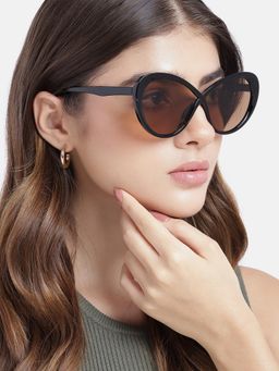 Carlton London - Women UV Protected Brown Lens Oval Sunglasses (55)