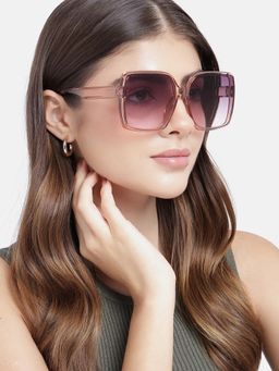 Carlton London - Women UV Protected Purple Lens Square Sunglasses (63)