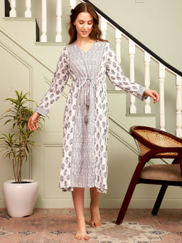 SAY - Printed Maxi Nightdress