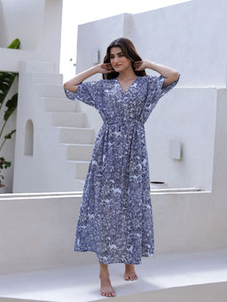 SAY - Printed Pure Cotton Maxi Nightdress
