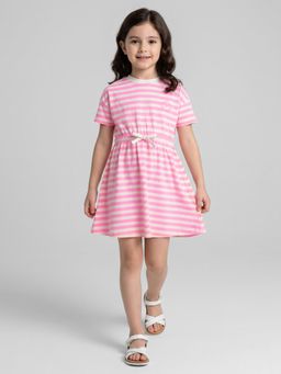 R&B - Girls Pink Pure Cotton Dress