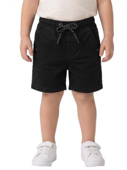 R&B - Boys Black Cotton Lycra Shorts