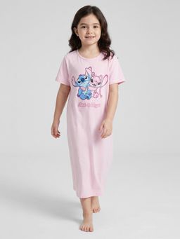 R&B - Girls Pink Cotton Night Dress