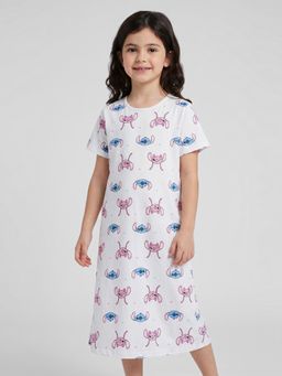 R&B - Girls Blue Cotton Night Dress