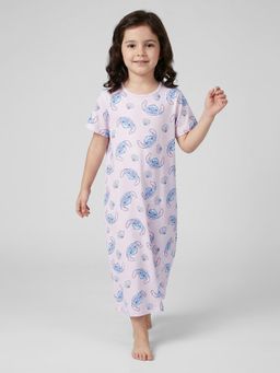 R&B - Girls Pink Cotton Night Dress