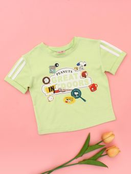 Cutecumber - Girls Green Cotton T-shirt