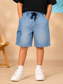 KiddoPanti - Boys Blue Denim Shorts