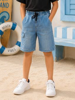 KiddoPanti - Boys Blue Denim Shorts