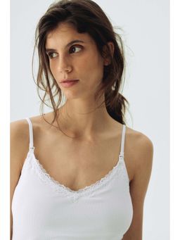 H&M - Women White MAMA Nursing Strappy Top