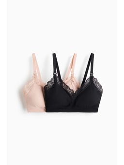 H&M - Women Black MAMA 2-Pack Padded Nursing Bras