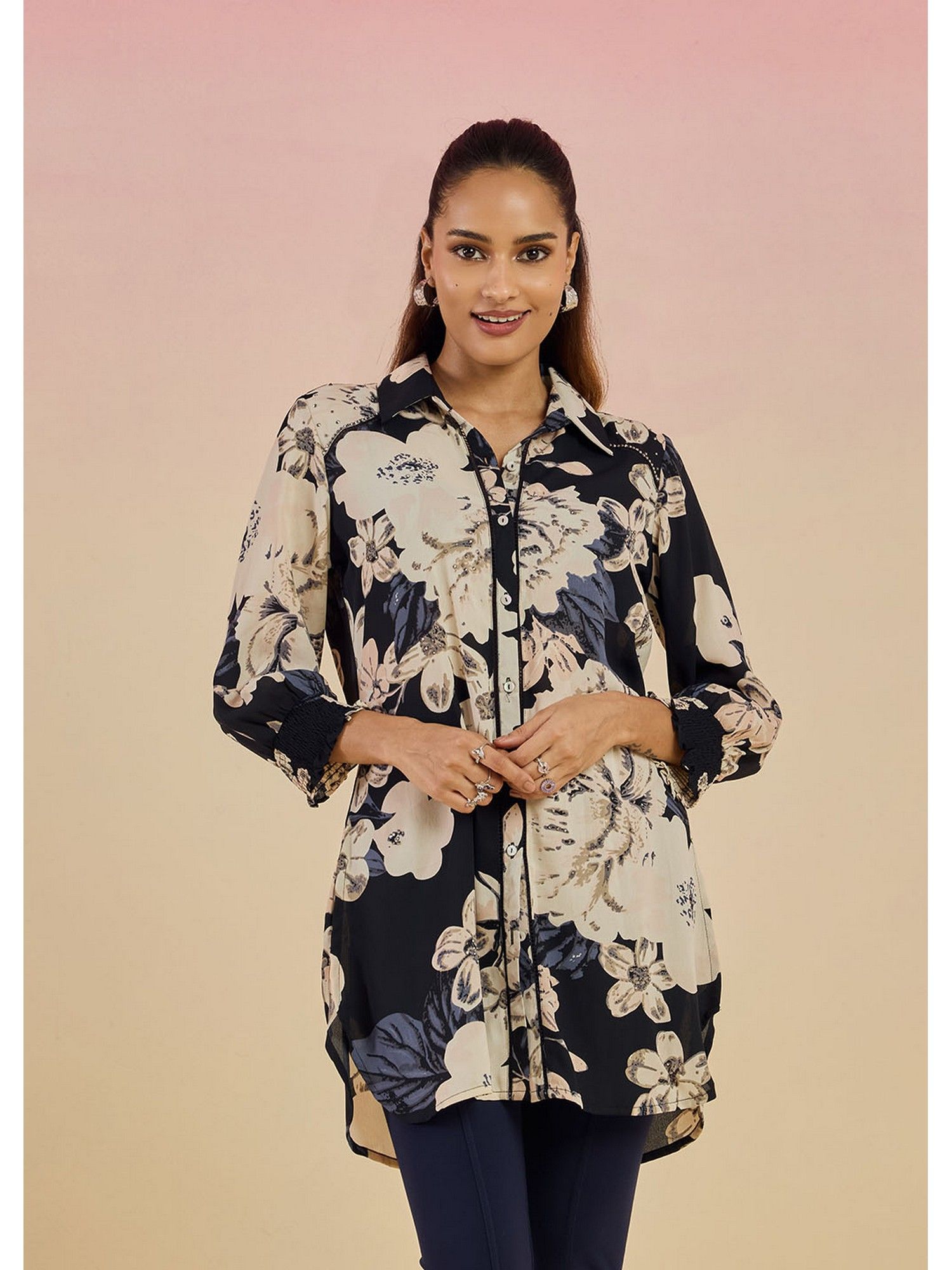 lakshita Women Multi-Color Georgette Printed Shirt-picture-14