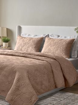 SANSAAR A D'DECOR BRAND LIVE CONSCIOUSLY - King Bedsheet with Pillow Cover Eden-Cuban Sand